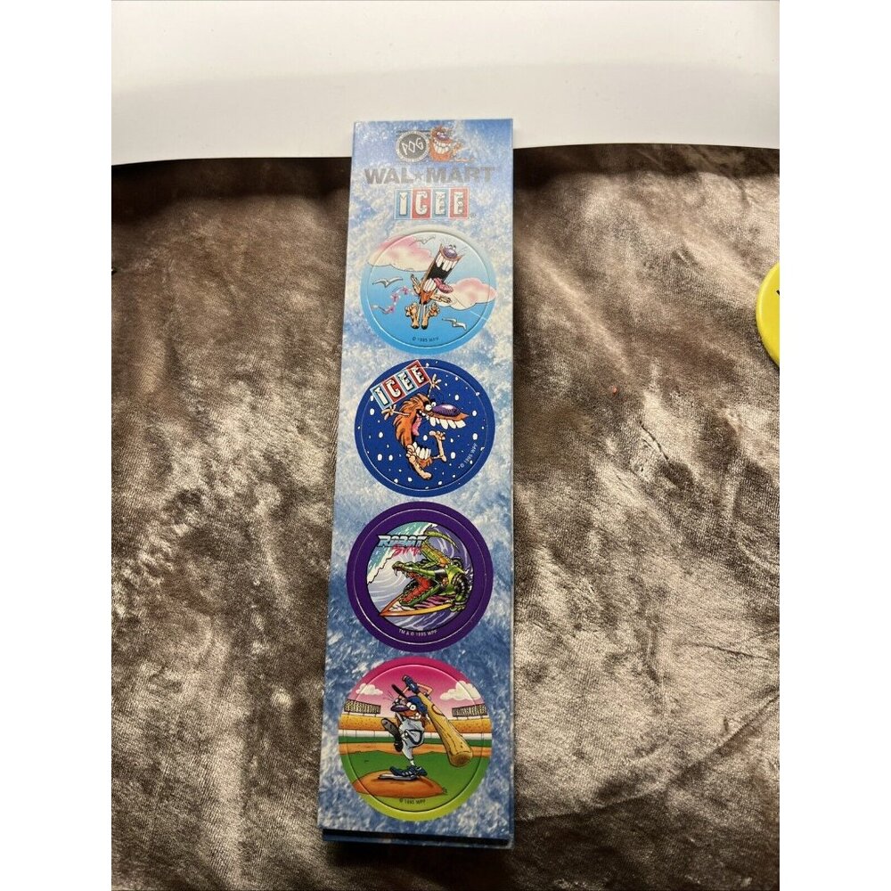 POGS/MILKCAPS POG/WAL-MART/ICEE COMPLETE SET STILL INTACT ON CARDS  "RARE" SEE
